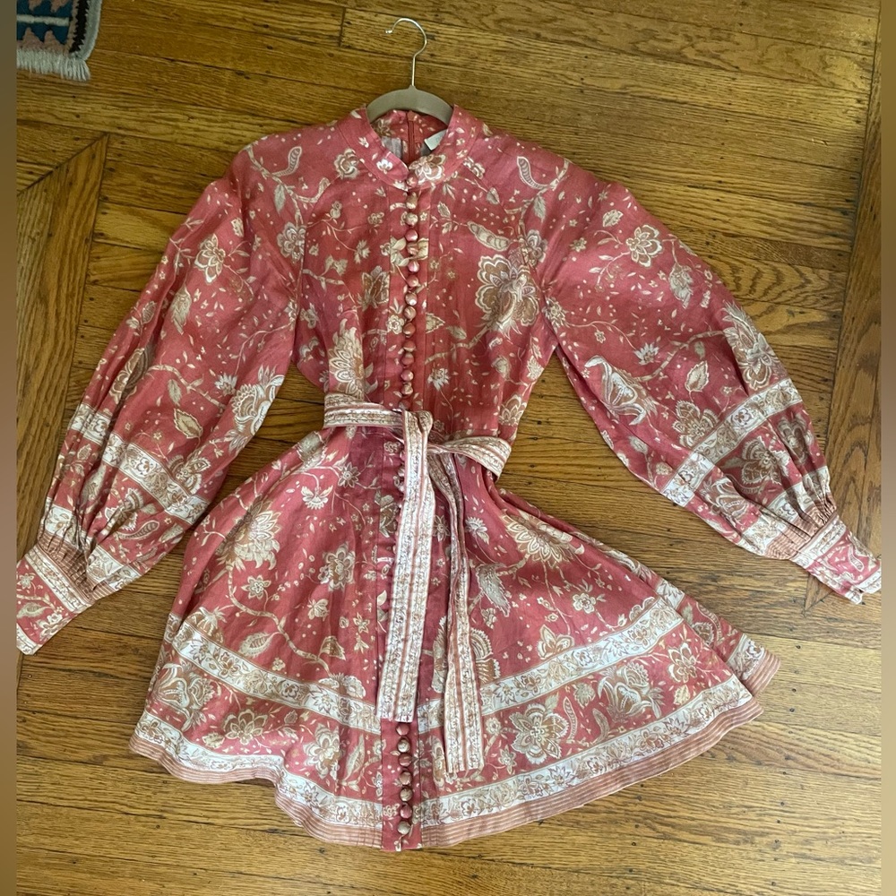 Zimmermann High Neck Mini Dress